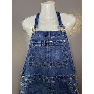 Gap Overalls Womens Medium Blue Denim Slouchy Bib Adjustable Straps Pockets